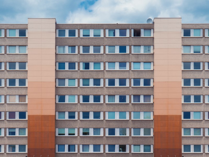 an old tower block in cologne, old tower block 4k