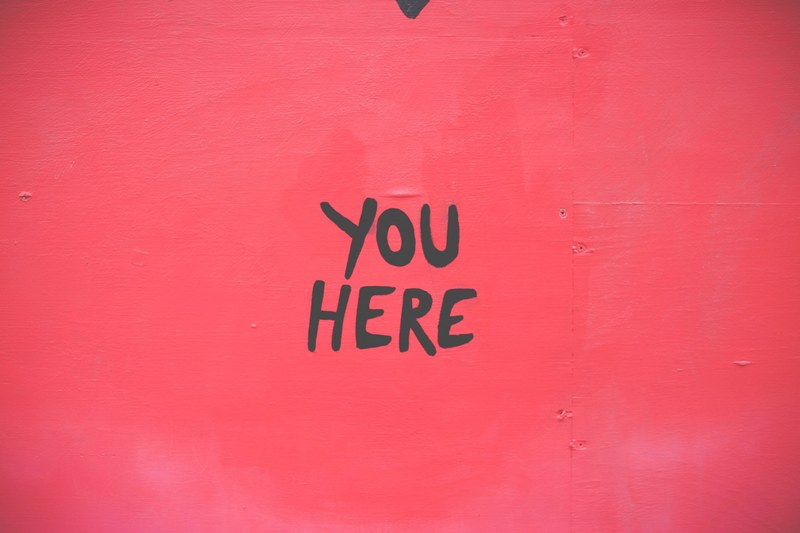 street art writing you here on red plate at venice beach, you here in a heart 4k