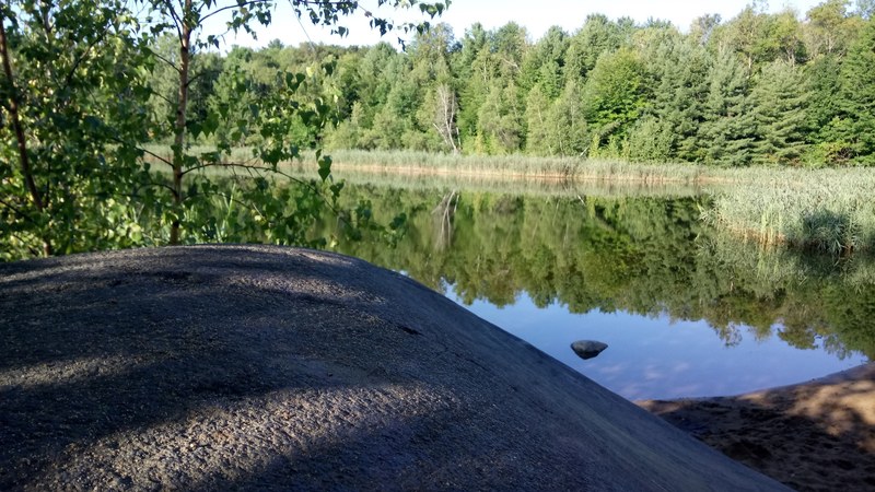 lake rock lake tree lake reflection and reflection 4k