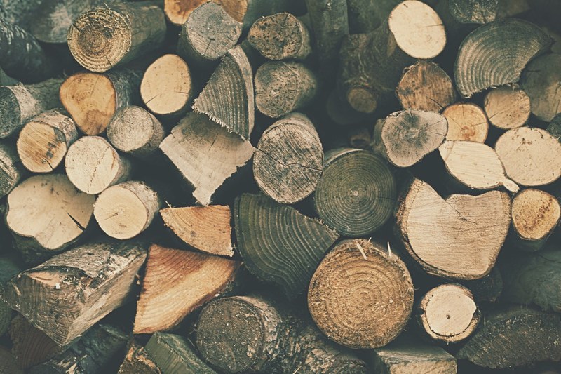 a stack of cut logs in various sizes and shapes, diverse log stack 4k