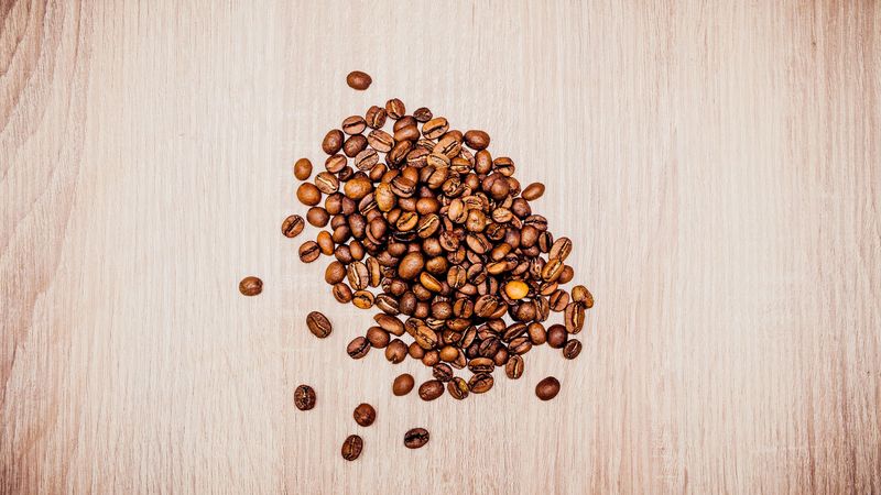 coffee beans, coffee, roasted, 4k