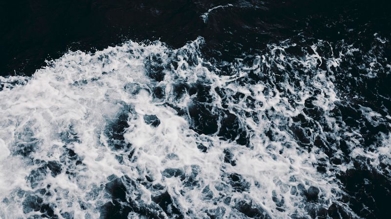 waves, sea, swash, foam, 4k