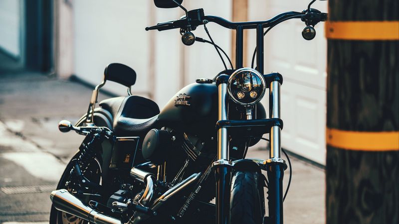 harley davidson, motorcycle, side view, 4k
