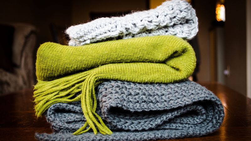 scarves, knitted, things, 4k