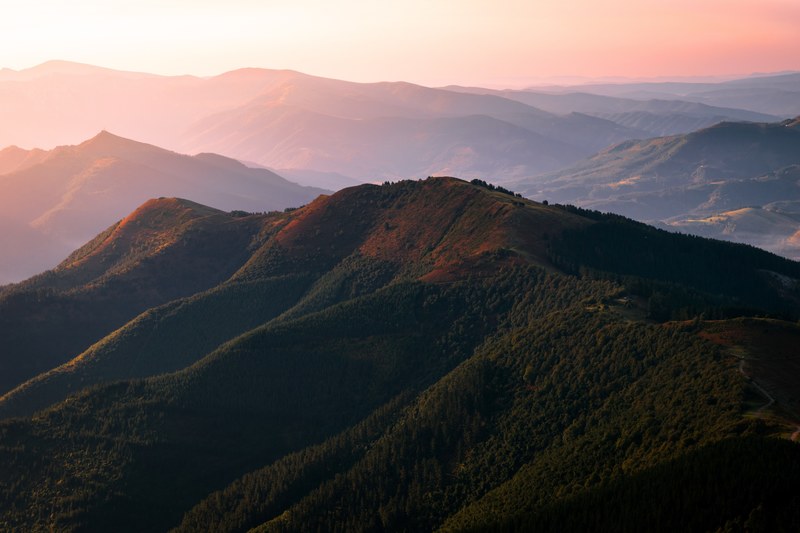 ridge sunrise sunset and mountain 4k