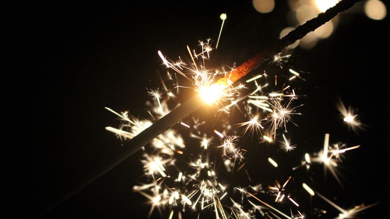 sparkler, holiday, sparkle, 4k