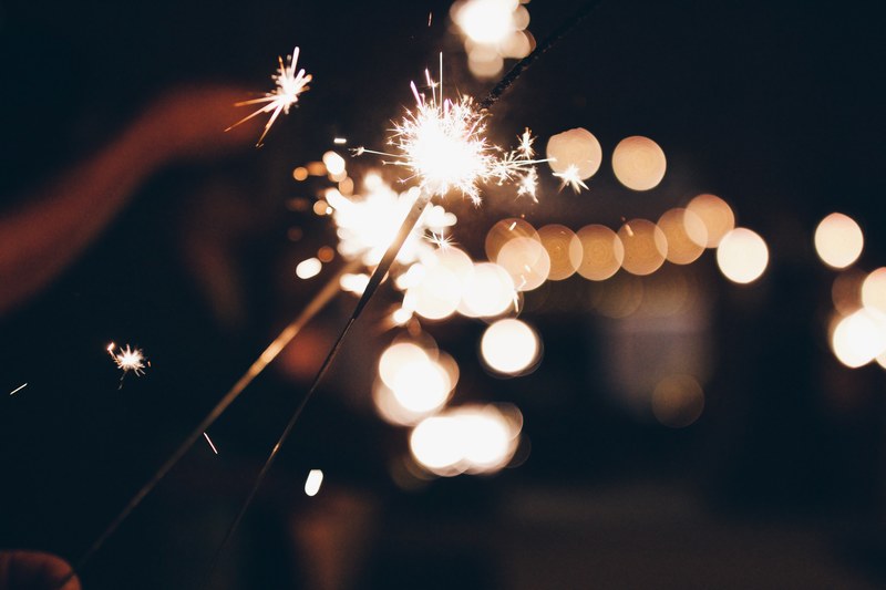 sparkler celebrate light and party 4k