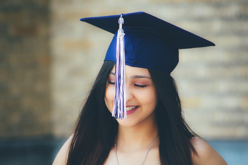 graduation blue happy and girl 4k