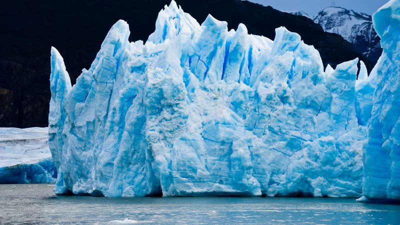 glacier, patagonia, torres del paine, chile, 4k