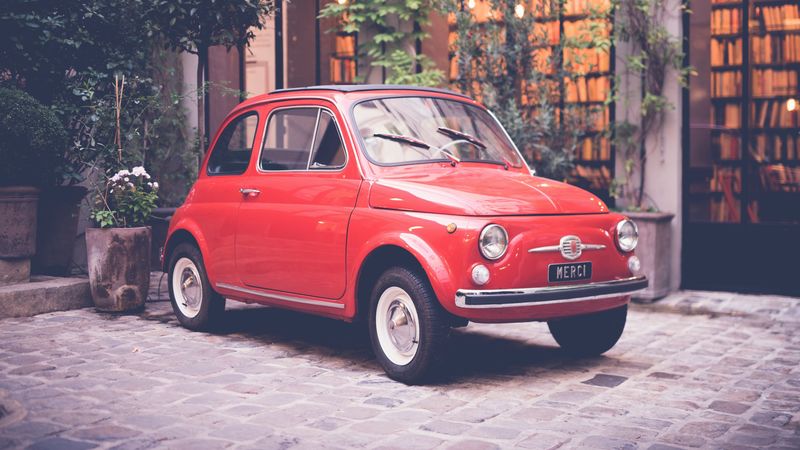 merci, side view, red, 4k