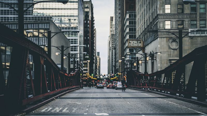 buildings, bridges, roads, cars, 4k