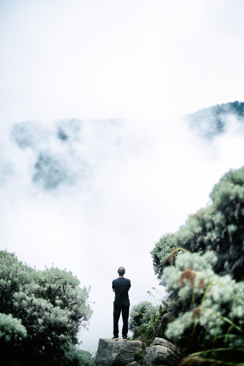 haze west java mountain and cloud hd, 4k
