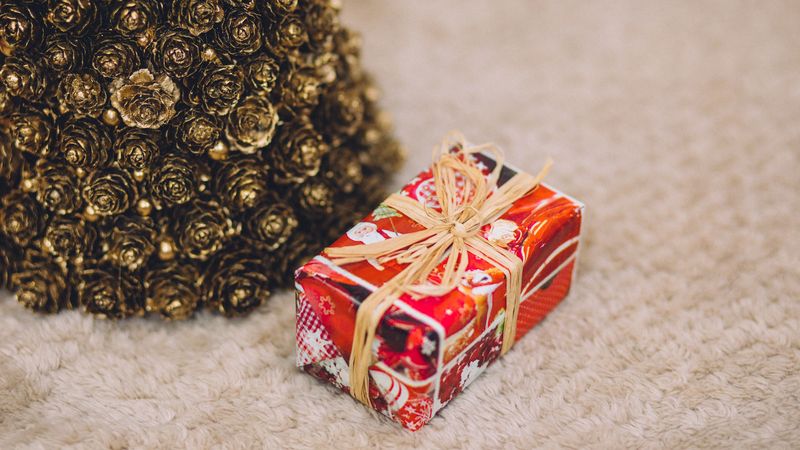 box, gift, ornaments, christmas, new year, 4k