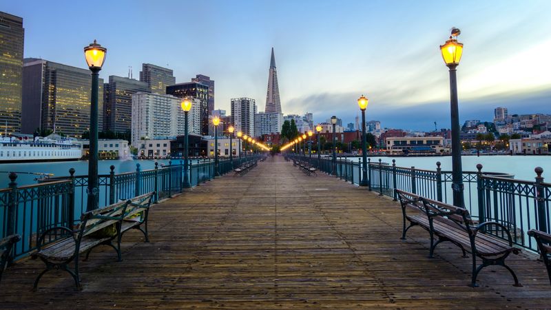 bridge, building, architecture, river, 4k