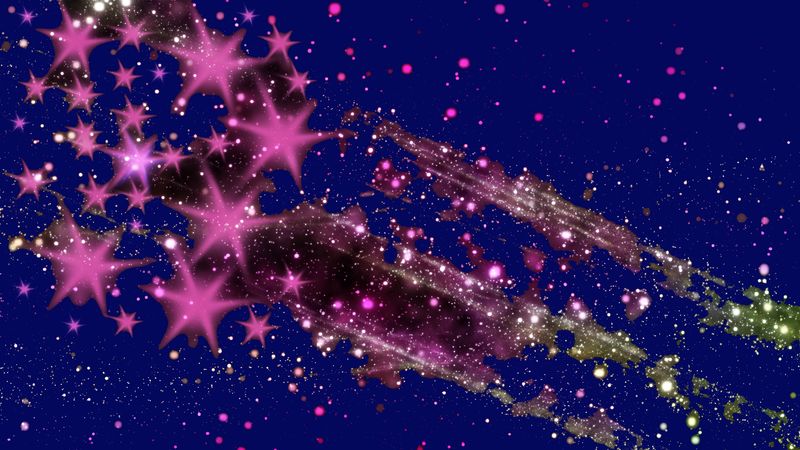 stars, abstract, shine, spots, lines, 4k