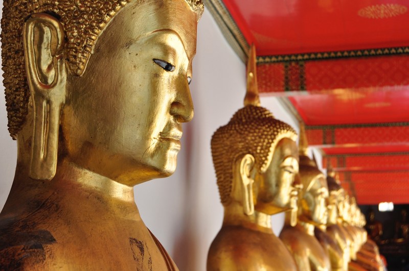 temple statue buddhism and buddha 4k