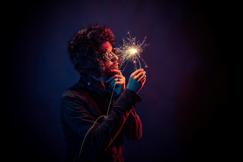 sparkler glow spark and goggle 4k