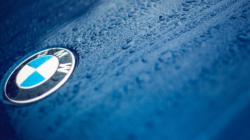 bmw, logo, drops, 4k