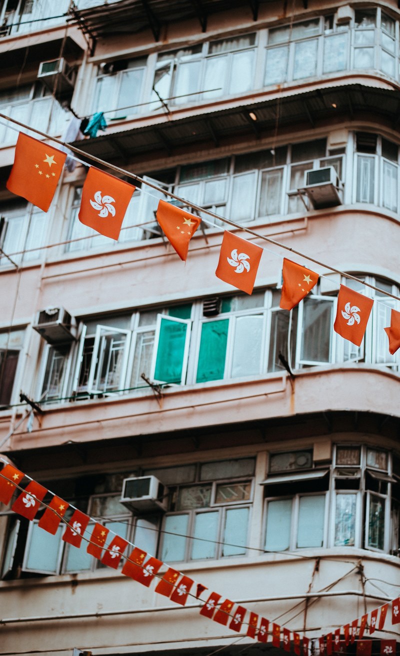 hong kong flags 4k