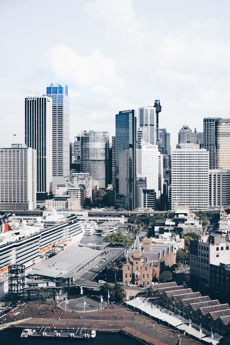 view from sydney harbour bridge pylon lookout 4k