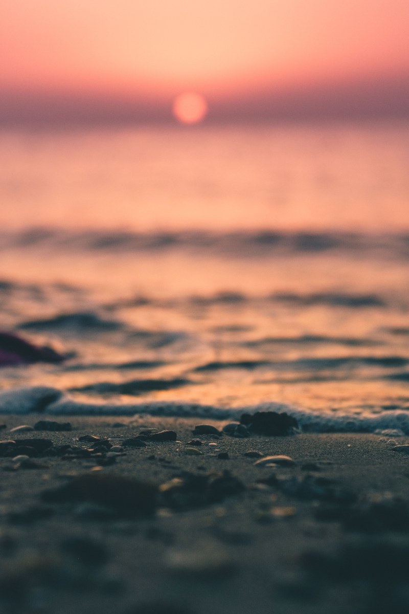 water foam sand and sunset hd, 4k