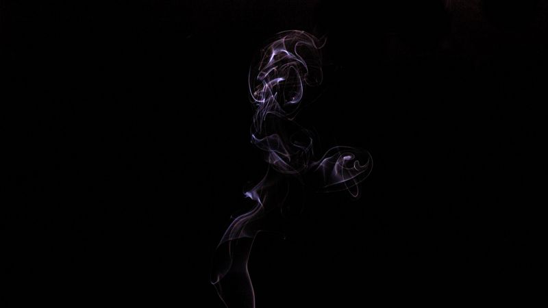 smoke, black, background, 4k