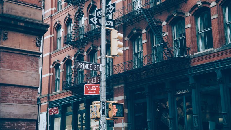 building, street, signs, 4k