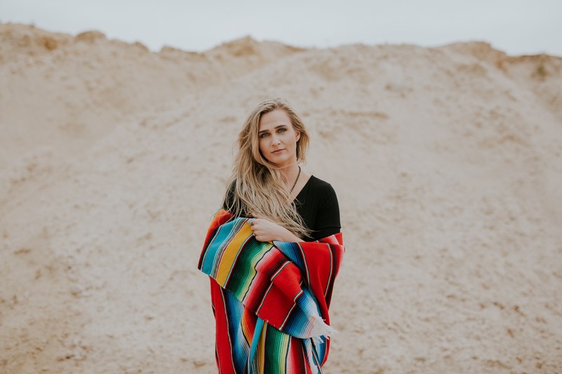 woman female blanket and portrait 4k