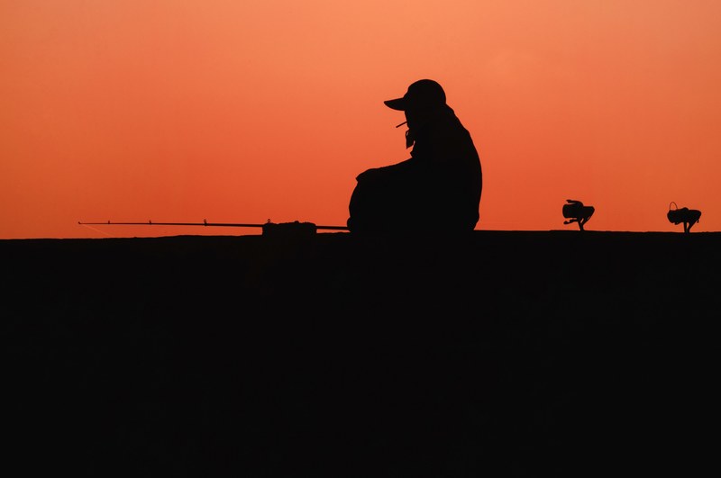 fisherman silhouette 4k
