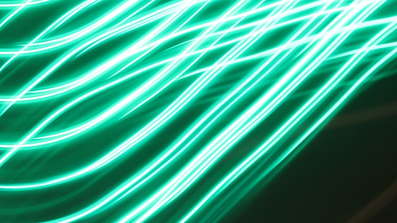 green lights neon and light 4k