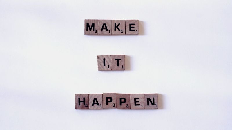 happen, words, cubes, 4k