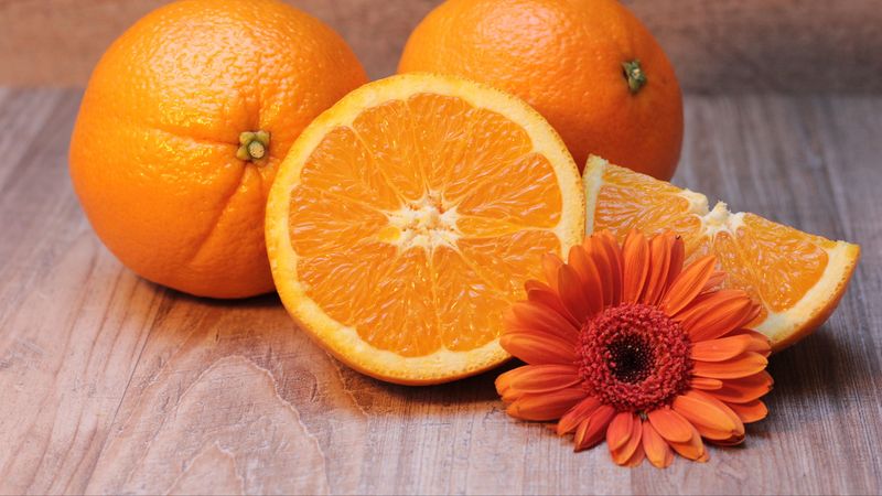 oranges, fruit, citrus, flower, 4k