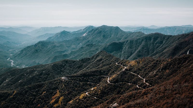 mountain range, mountain, valley, 4k