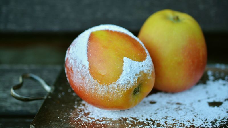 apples, flour, heart, 4k