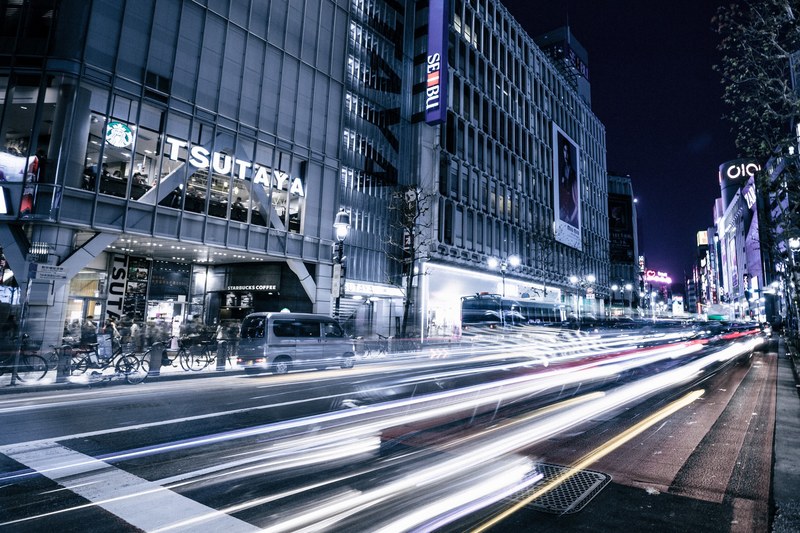 traffic blur motion and light trail 4k