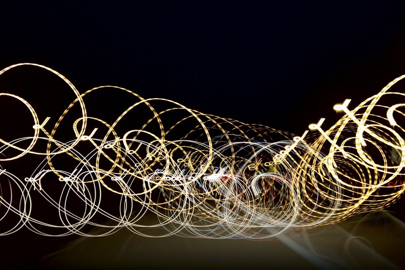 night light street light abstract circle and light 4k