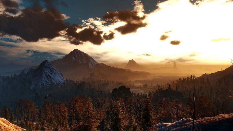 mountain, mountain landscape, sky, clouds, 4k