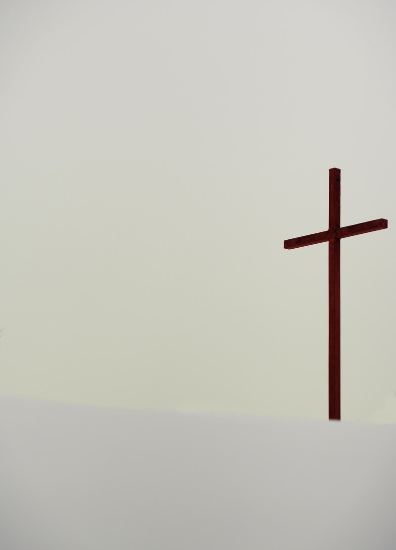a tall cross statue in the backdrop, _large cross statue 4k