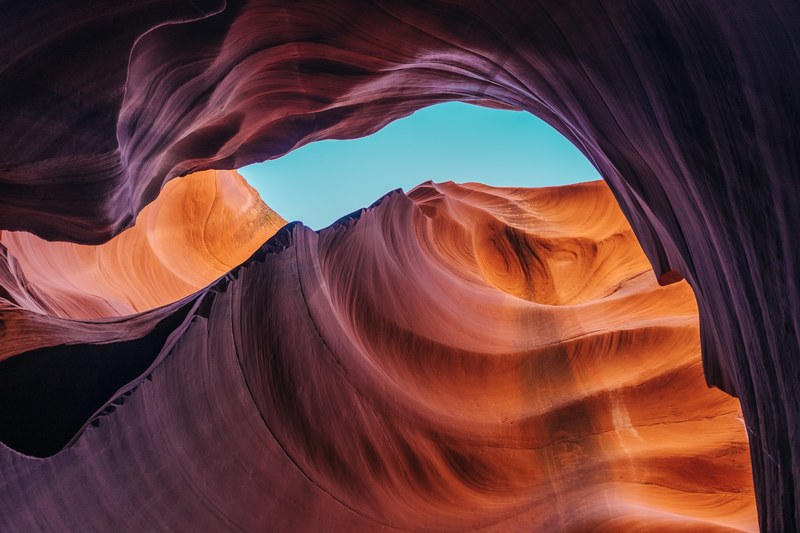 orange stone rock and antelope canyon 4k