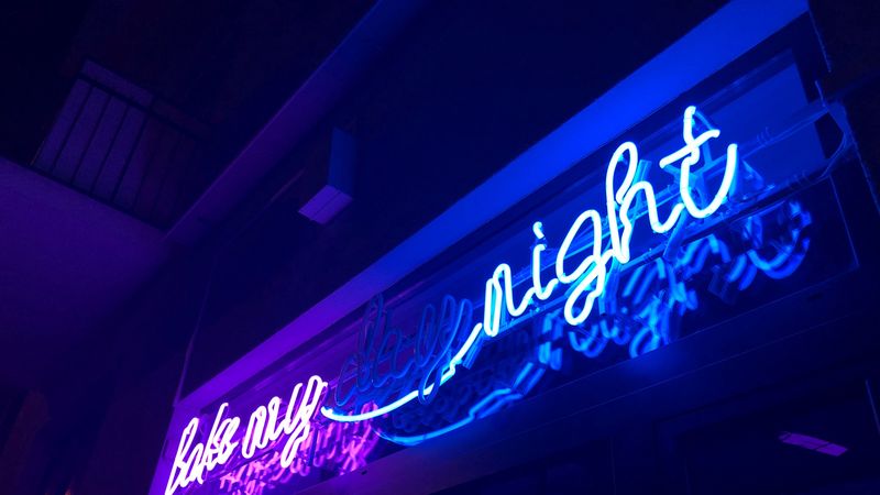 night, inscription, neon, 4k