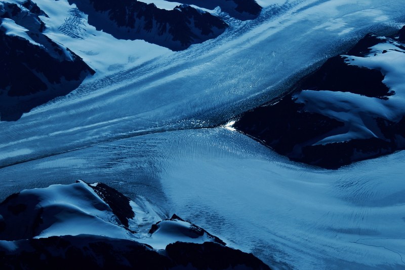 glacier ice blue and iceberg 4k