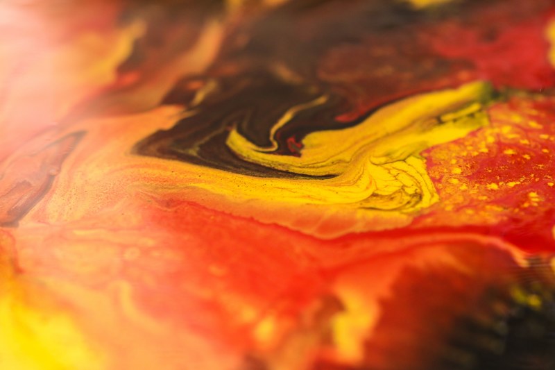 abstract fluid painting swirling flames 4k
