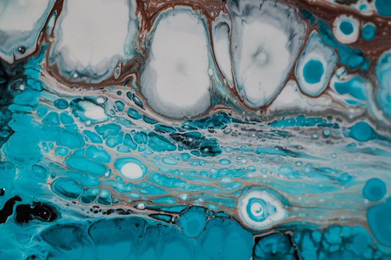 fluid paint vascular turquoise 4k