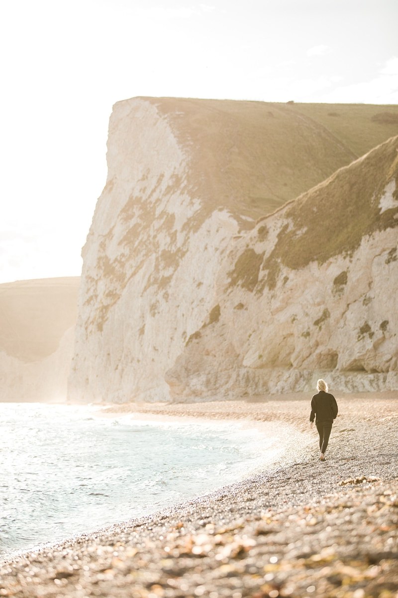 catching sunset at durdle door_ 4k