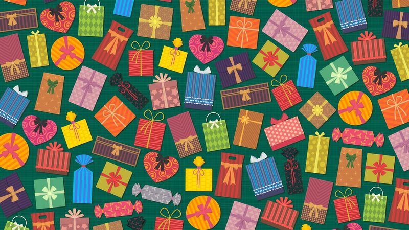 gifts, texture, colorful, 4k
