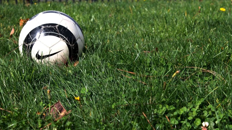 soccer ball, nike, grass, 4k