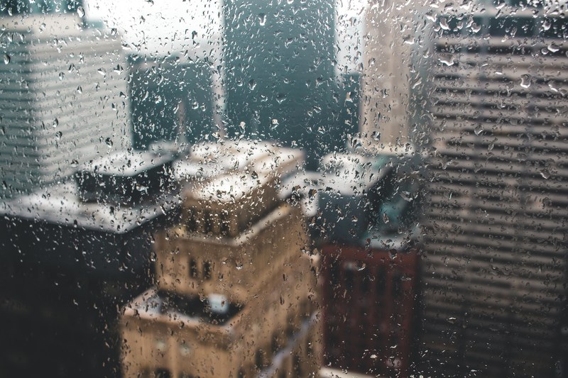 cityscape rainy inside and rainy day 4k