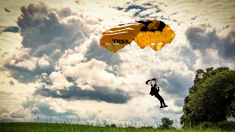 paraglider, paragliding, flying, 4k