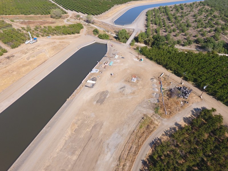 uav drone construction and canal 4k