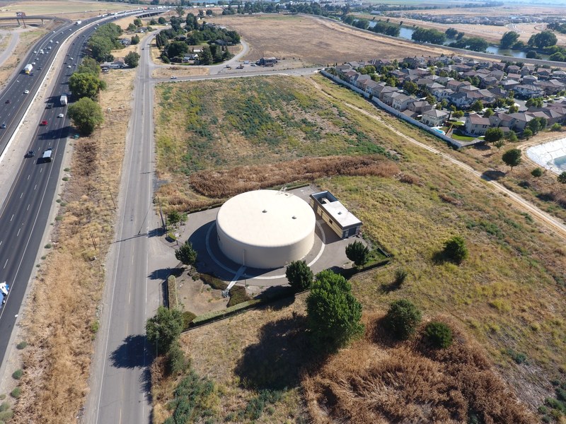 uav photo aerial photo infrastructure and water tank 4k